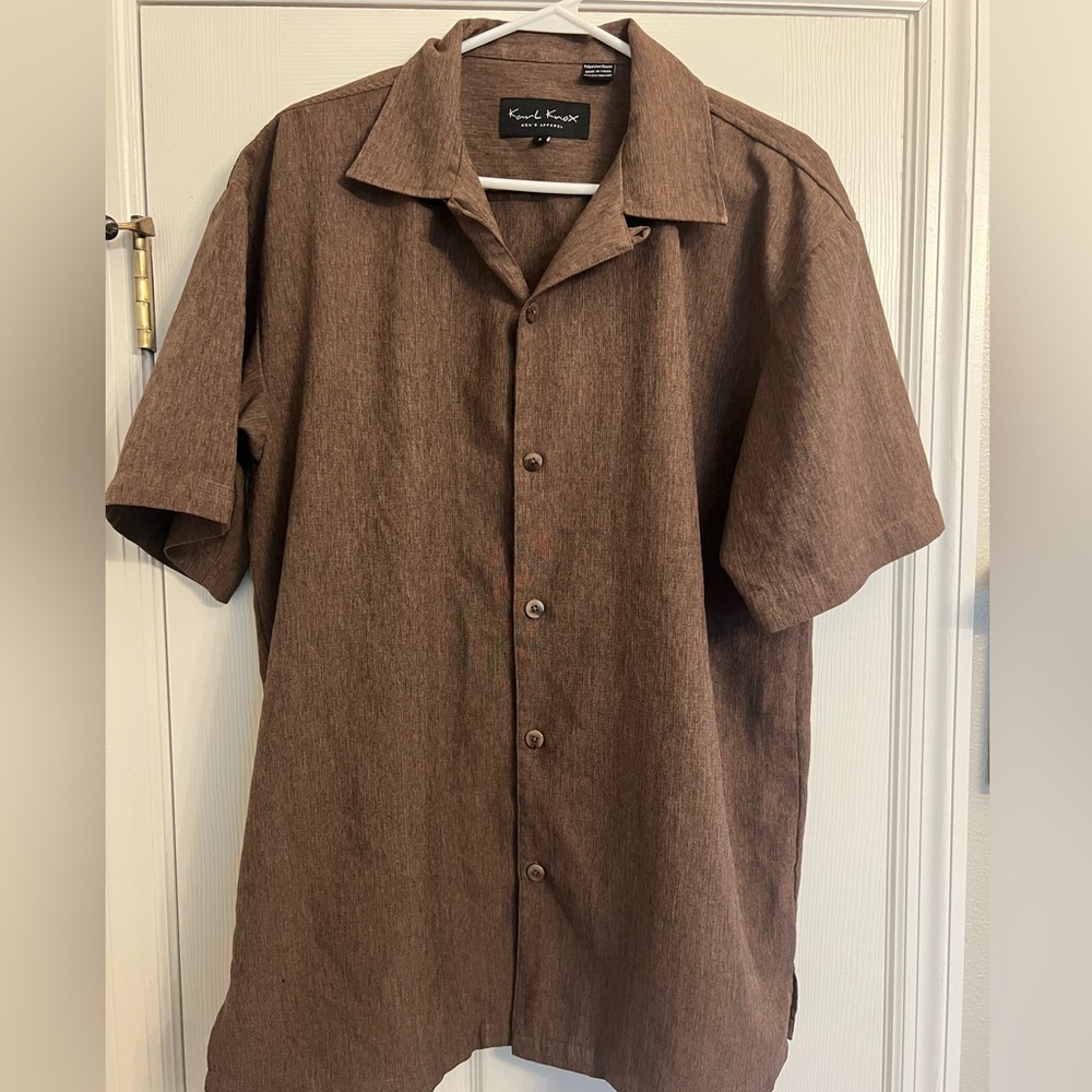 Men’s Karl Knox Brown Button Down